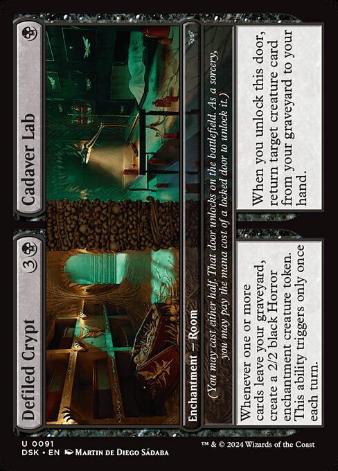 Duskmourn: House of Horror - 91 - Defiled Crypt // Cadaver Lab - Uncommon - B - Foil