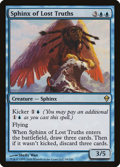 Zendikar - 69 - Sphinx of Lost Truths - Rare - U - Non-foil