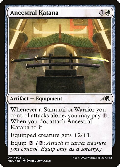 Kamigawa: Neon Dynasty - 1 - Ancestral Katana - Common - W - Non-foil