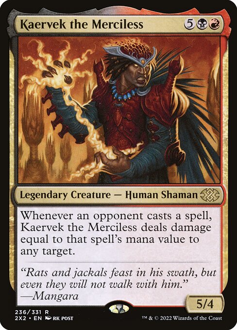 Double Masters 2022 - 236 - Kaervek the Merciless - Rare - BR - Non-foil