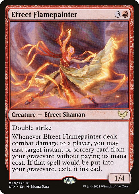 Strixhaven: School of Mages - 98 - Efreet Flamepainter - Rare - R - Foil