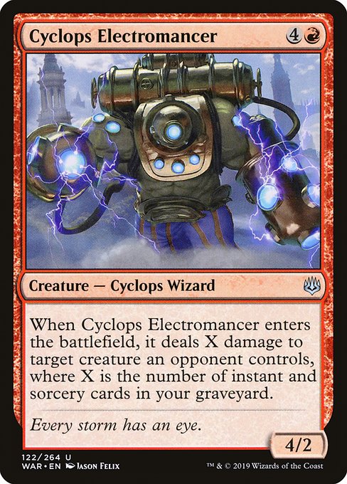 War of the Spark - 122 - Cyclops Electromancer - Uncommon - R - Non-foil