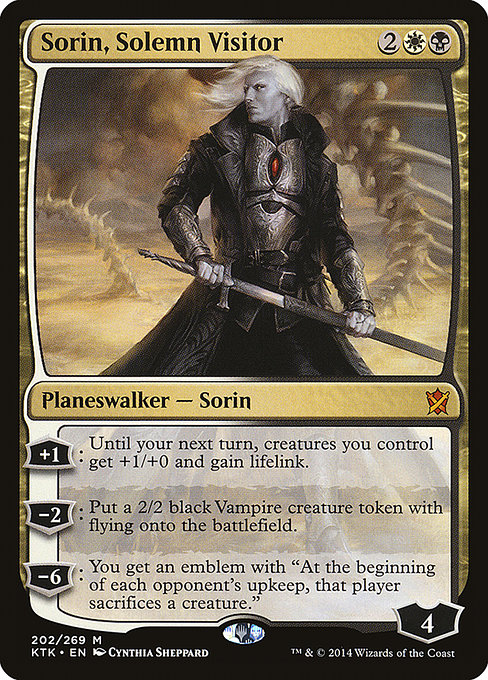 Khans of Tarkir - 202 - Sorin, Solemn Visitor - Mythic - WB - Non-foil