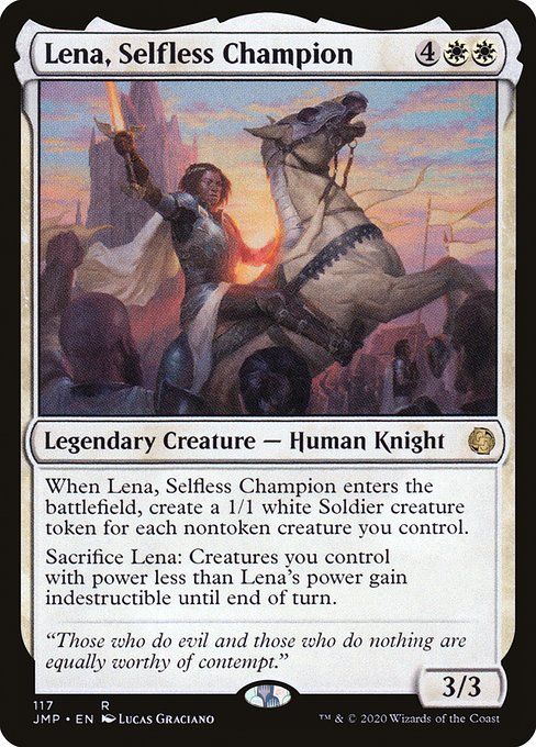 Jumpstart - 117 - Lena, Selfless Champion - Rare - W - Non-foil