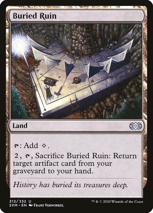Double Masters - 312 - Buried Ruin - Uncommon - C - Foil