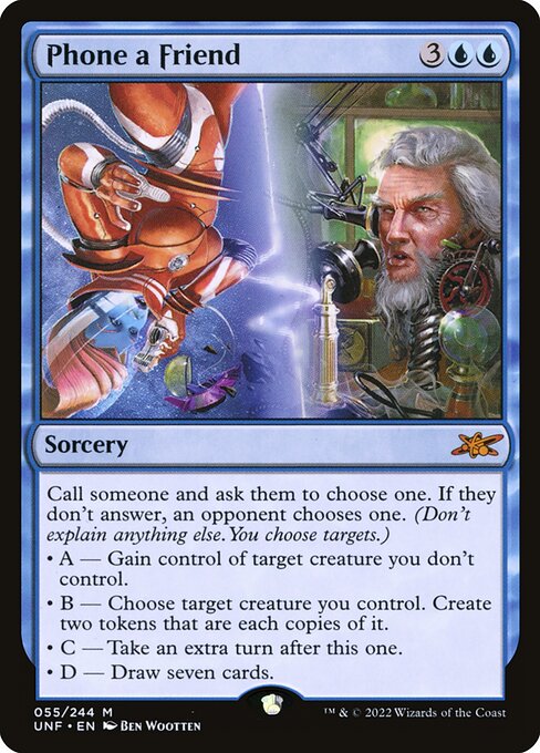 Unfinity - 55 - Phone a Friend - Mythic - U - Foil