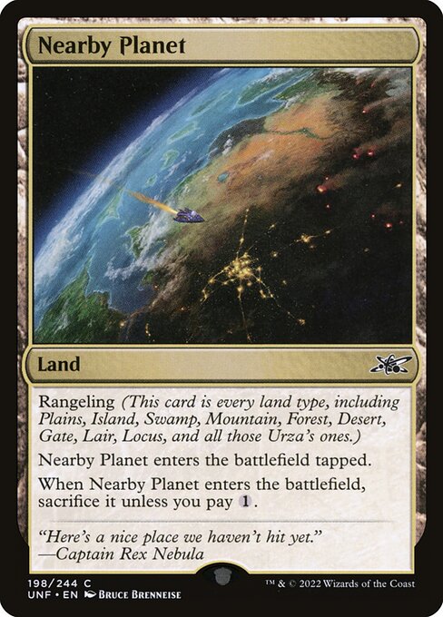 Unfinity - 198 - Nearby Planet - Common - C - Foil