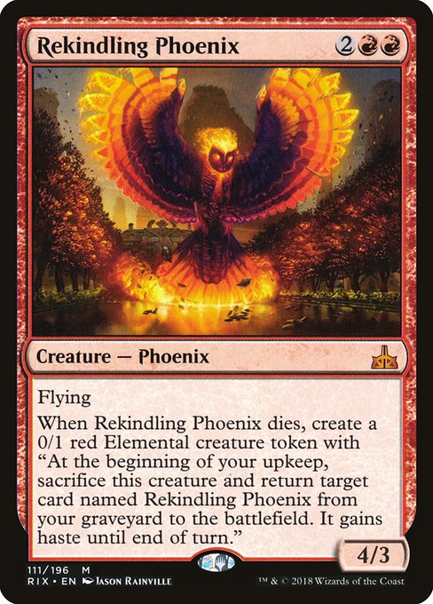 Rivals of Ixalan - 111 - Rekindling Phoenix - Mythic - R - Foil