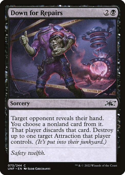 Unfinity - 73 - Down for Repairs - Common - B - Non-foil