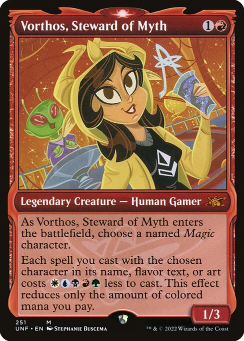 Unfinity - 251 - Vorthos, Steward of Myth - Mythic - R - Foil