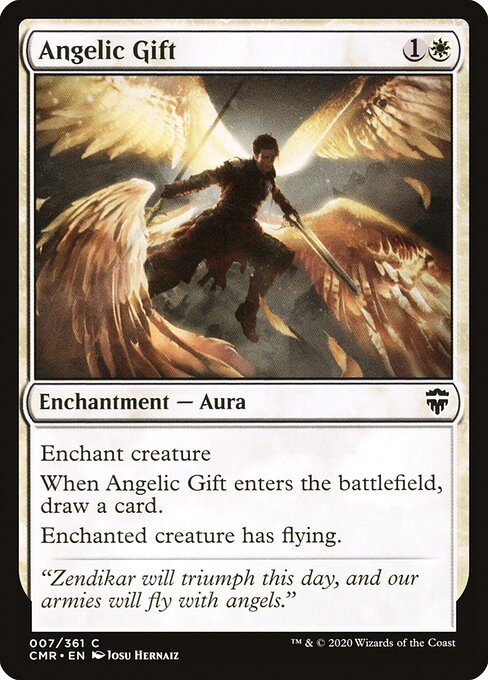 Commander Legends - 7 - Angelic Gift - Common - W - Non-foil