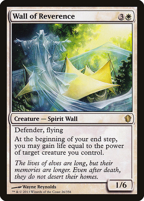 Commander 2013 - 26 - Wall of Reverence - Rare - W - Non-foil