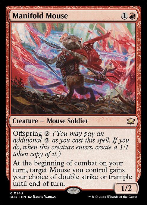 Bloomburrow - 143 - Manifold Mouse - Rare - R - Non-foil