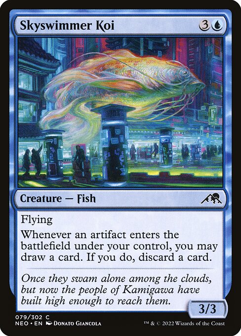Kamigawa: Neon Dynasty - 79 - Skyswimmer Koi - Common - U - Non-foil