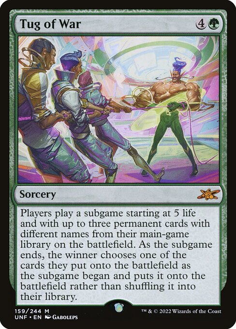 Unfinity - 159 - Tug of War - Mythic - G - Foil