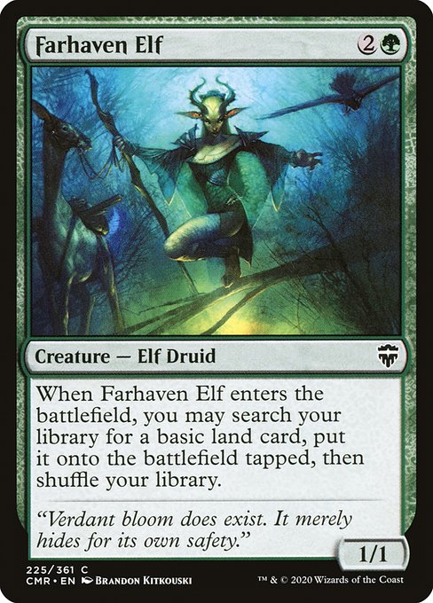 Commander Legends - 225 - Farhaven Elf - Common - G - Non-foil
