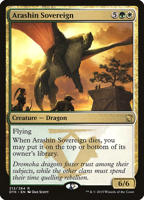 Dragons of Tarkir - 212 - Arashin Sovereign - Rare - WG - Non-foil