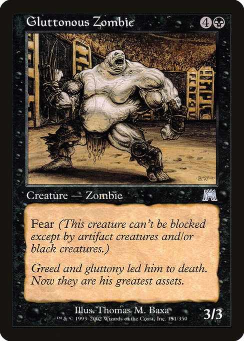 Onslaught - 151 - Gluttonous Zombie - Uncommon - B - Non-foil