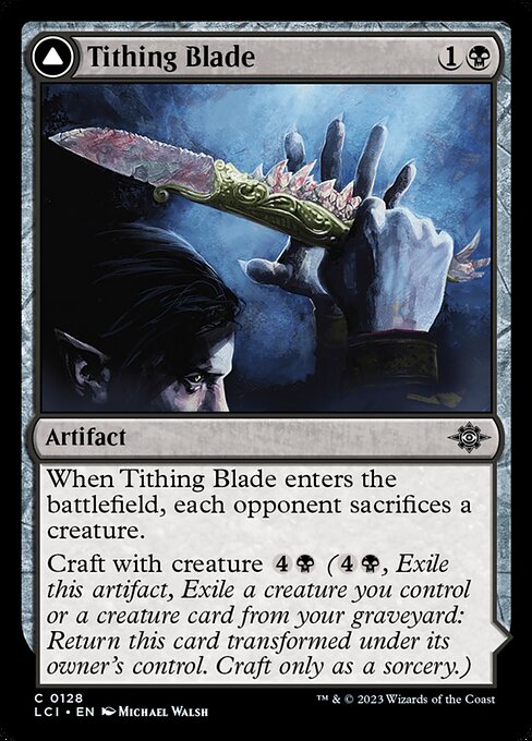The Lost Caverns of Ixalan - 128 - Tithing Blade // Consuming Sepulcher - Common - C - Non-foil