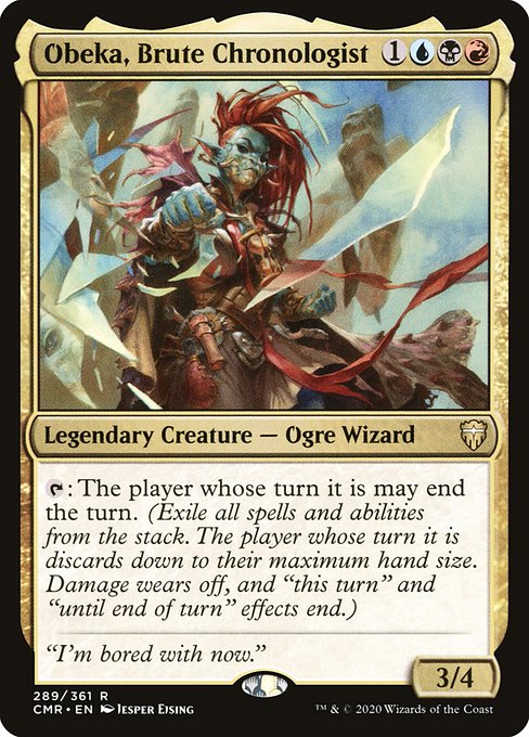 Commander Legends - 289 - Obeka, Brute Chronologist - Rare - Multi - Foil