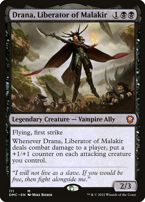 Dominaria United Commander - 111 - Drana, Liberator of Malakir - Mythic - B - Non-foil