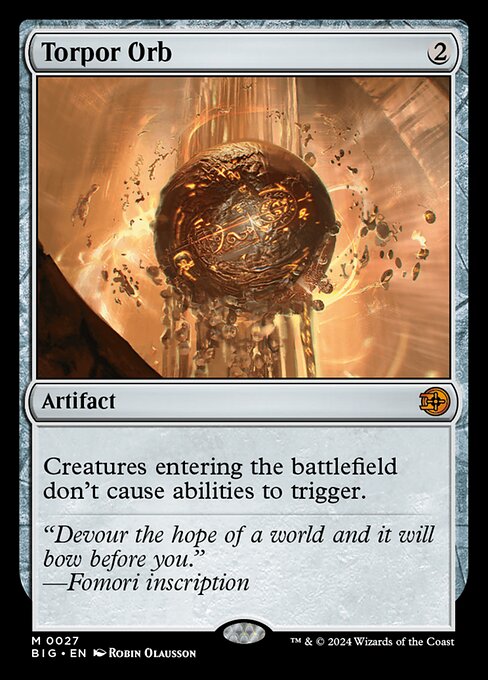 The Big Score - 27 - Torpor Orb - Mythic - C - Non-foil