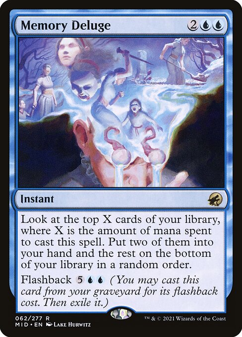 Innistrad: Midnight Hunt - 62 - Memory Deluge - Rare - U - Foil