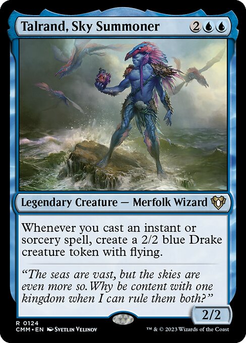 Commander Masters - 124 - Talrand, Sky Summoner - Rare - U - Foil
