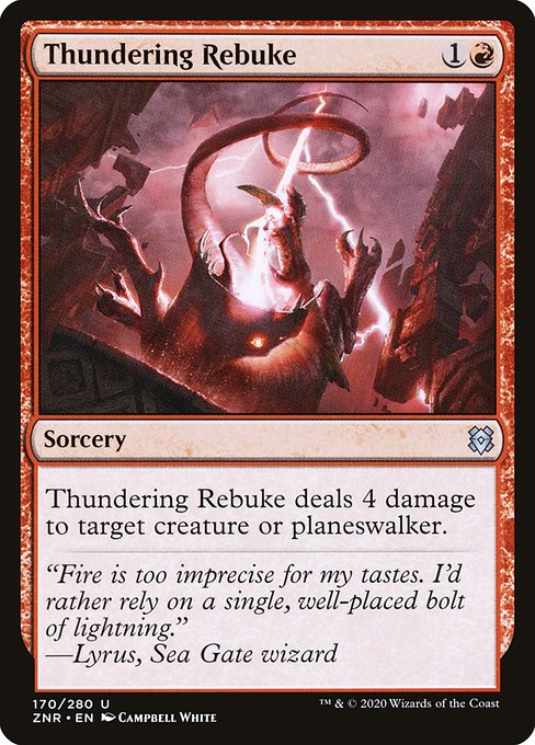 Zendikar Rising - 170 - Thundering Rebuke - Uncommon - R - Non-foil