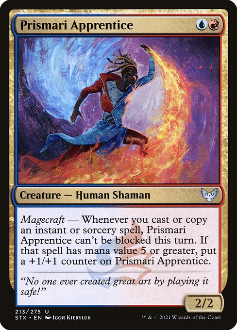Strixhaven: School of Mages - 213 - Prismari Apprentice - Uncommon - UR - Non-foil