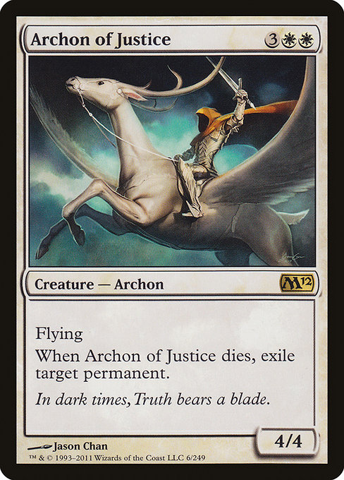 Magic 2012 - 6 - Archon of Justice - Rare - W - Non-foil