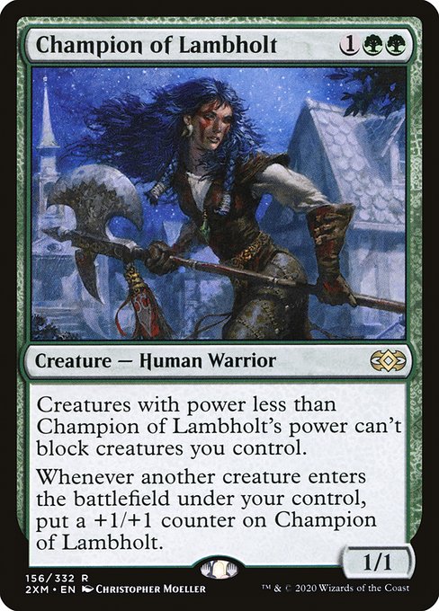 Double Masters - 156 - Champion of Lambholt - Rare - G - Non-foil