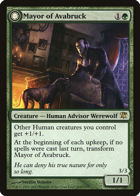 Innistrad - 193 - Mayor of Avabruck // Howlpack Alpha - Rare - C - Non-foil