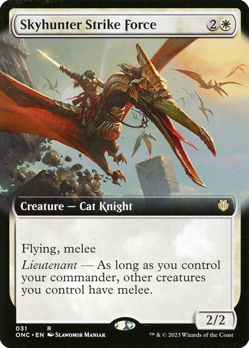 Phyrexia: All Will Be One Commander - 31 - Skyhunter Strike Force - Rare - W - Foil
