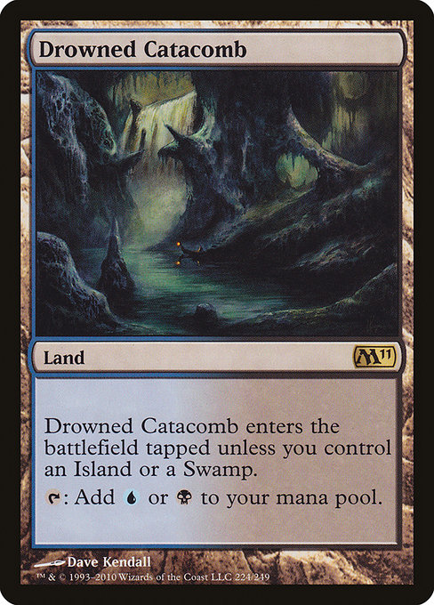 Magic 2011 - 224 - Drowned Catacomb - Rare - C - Non-foil