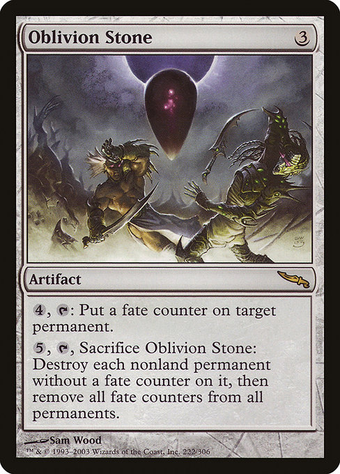 Mirrodin - 222 - Oblivion Stone - Rare - C - Non-foil