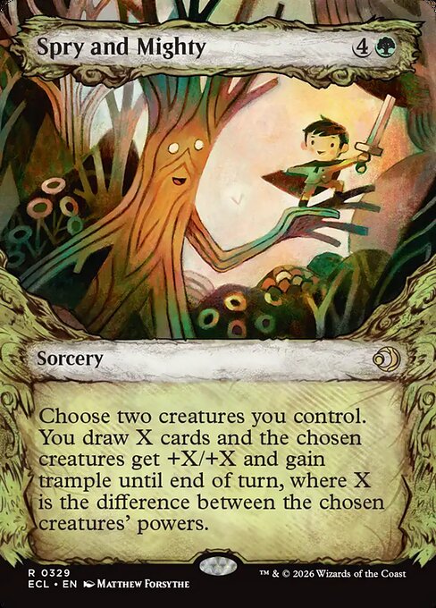 Lorwyn Eclipsed - 329 - Spry and Mighty - Rare - G - Non-foil