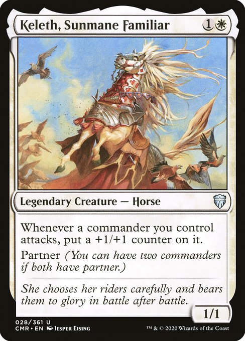 Commander Legends - 28 - Keleth, Sunmane Familiar - Uncommon - W - Non-foil