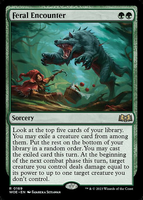 Wilds of Eldraine - 169 - Feral Encounter - Rare - G - Foil