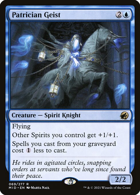 Innistrad: Midnight Hunt - 69 - Patrician Geist - Rare - U - Foil