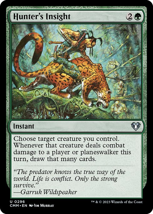 Commander Masters - 296 - Hunter's Insight - Uncommon - G - Non-foil