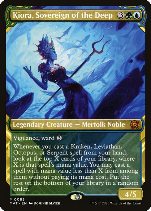 March of the Machine: The Aftermath - 85 - Kiora, Sovereign of the Deep - Mythic - UG - Foil