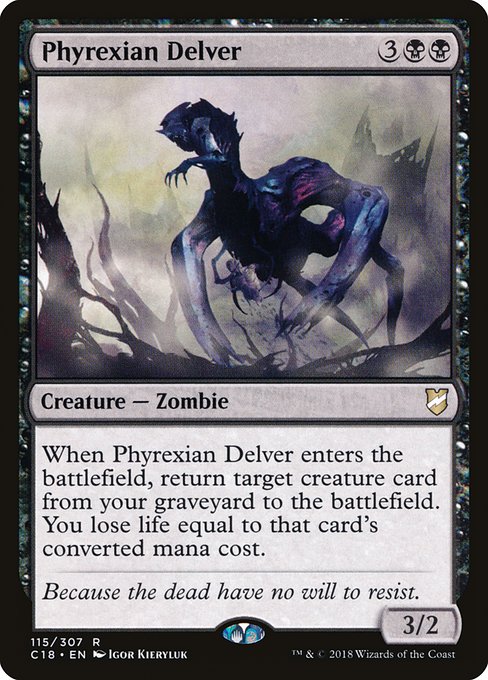 Commander 2018 - 115 - Phyrexian Delver - Rare - B - Non-foil