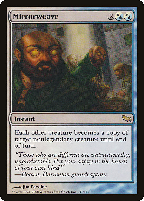 Shadowmoor - 143 - Mirrorweave - Rare - WU - Non-foil