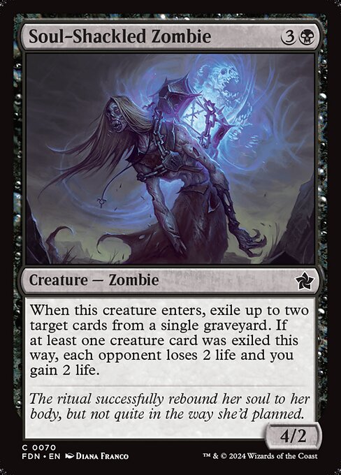 Foundations - 70 - Soul-Shackled Zombie - Common - B - Non-foil