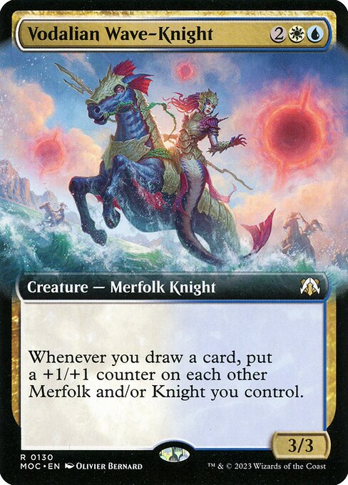March of the Machine Commander - 130 - Vodalian Wave-Knight - Rare - WU - Non-foil
