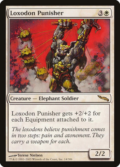 Mirrodin - 14 - Loxodon Punisher - Rare - W - Non-foil