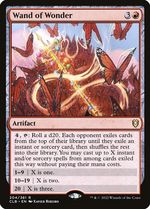 Commander Legends: Battle for Baldur's Gate - 204 - Wand of Wonder - Rare - R - Foil