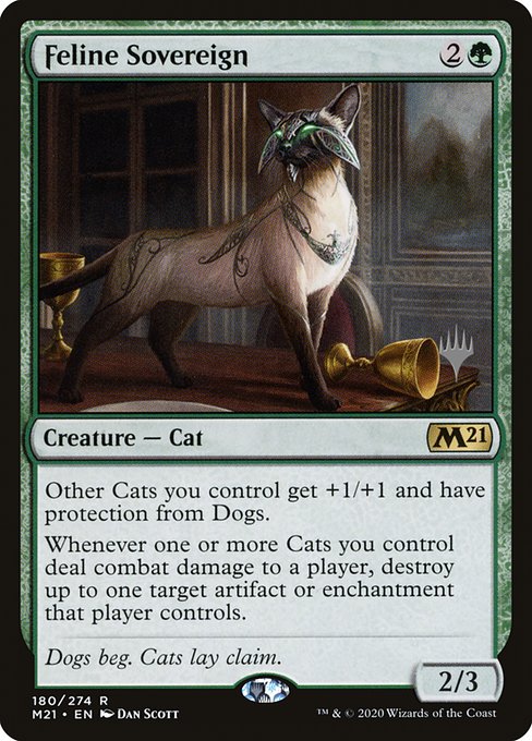 Core Set 2021 Promos - 180p - Feline Sovereign - Rare - G - Non-foil - Promo