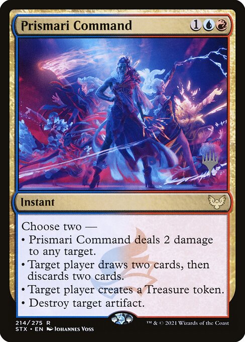 Strixhaven: School of Mages Promos - 214p - Prismari Command - Rare - UR - Non-foil - Promo